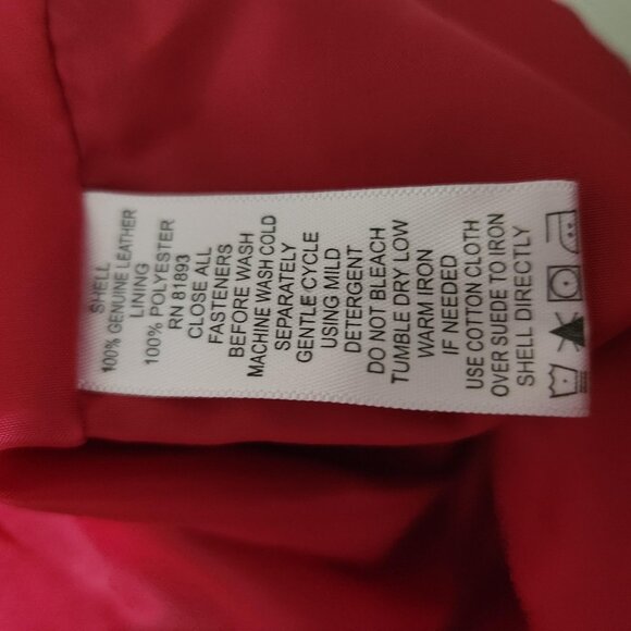 Denim & Co Suede Leather Blazer Jacket Medium Pink - Picture 9 of 14